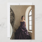 Elegante Paarse foto Quinceañera 15e verjaardag Kaart (Achterkant)