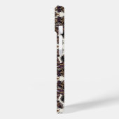 Elegante Paarse gouden Batik Raven iPhone Case (Achterkant / Links)