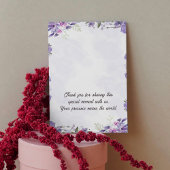 Elegante Paarse gouden bruiloft Kaart