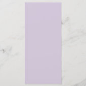 Elegante Paarse, kalligrafie bruiloft / receptie Menu (Achterkant)