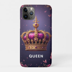 Elegante Paarse Kroon Met Gouden Versieringen iPhone 11 Pro Hoesje