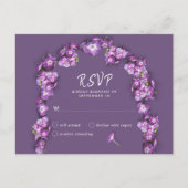 Elegante Paarse Lila Rum Arch Florals Geen Menu RS (Voorkant)