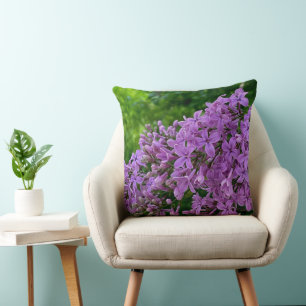 Elegante paarse lilacs romantische paarse bloemen kussen