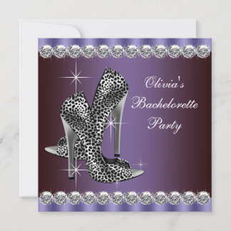 Elegante Paarse Luipaard Meisjesuitje Kaart