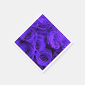 Elegante paarse maagdenpalm blauw paarse rozen servet (Hoek)