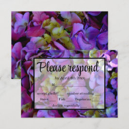 Elegante paarse magenta hortensia floral RSVP