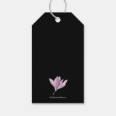 Elegante Paarse Magnolia Bruidsbruiloft Bedankt Cadeaulabel (Achterkant)