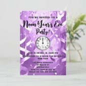 Elegante Paarse middag feest op de avond Kaart (Staand voorkant)