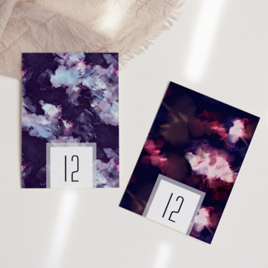 Elegante Paarse moderne borstelslag bruiloft Kaart