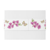 Elegante Paarse Orchideeën Bohemian bruiloft Uitnodigingen Wikkel (Achterkant Voorbeeld)