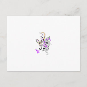 Elegante Paarse Paisley Kunst Ansichtkaart Briefkaart