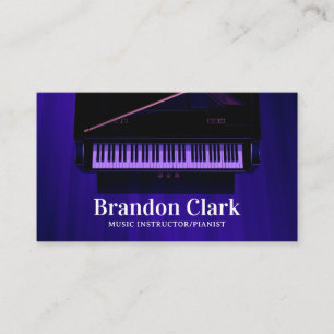 Elegante Paarse podium Grand Piano Musician Visitekaartje