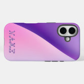 Elegante Paarse Roze Gradient Wave Abstract Case-Mate iPhone Case (Achterkant (horizontaal))