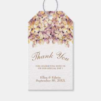Elegante Paarse rustieke Hydrangea Favor label Cadeaulabel