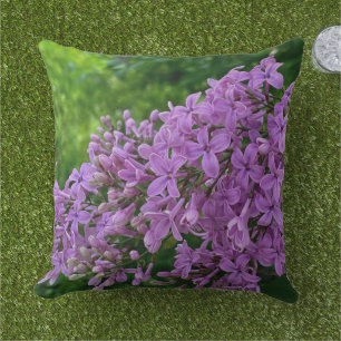 Elegante paarse seringen romantische paarse bloeme buitenkussen