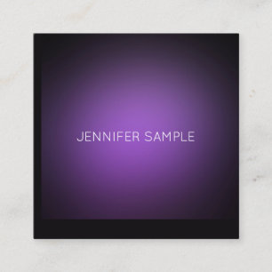 Elegante Paarse Sjabloon Moderne minimalistische l Vierkante Visitekaartje