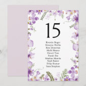 Elegante Paarse Tafel Zitkaart Kaarten (Voorkant / Achterkant)