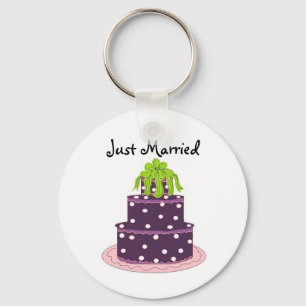 Elegante paarse trouwtaart - Net getrouwd Sleutelhanger