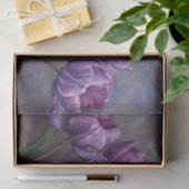 Elegante Paarse Tulpen Decoupage Tissuepapier (Geschenk)