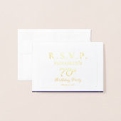 Elegante Paarse Violets Bloemen Verjaardagsfeest R Folie Kaarten (Voorkant met envelop)