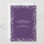 Elegante Paarse vrolijke kerst Kaart (Achterkant)