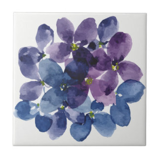 Elegante paarse waterverf blauwe bloemige wisteria tegeltje