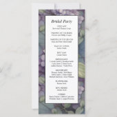 Elegante paarse waterverf bloemen bruiloft program (Achterkant)