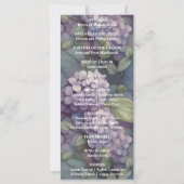 Elegante paarse waterverf bloemenbruiloft programm (Achterkant)