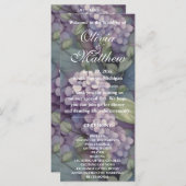 Elegante paarse waterverf bloemenbruiloft programm (Voorkant / Achterkant)