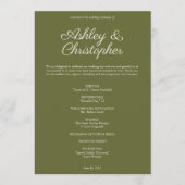 Elegante Paarse Waterverf Wildflower bruiloft Programma (Voorkant)