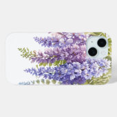 Elegante paarse waterverf wisteria blauw bloemig Case-Mate iPhone case (Achterkant (horizontaal))