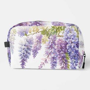 Elegante paarse waterverf wisteria floral toilettasje