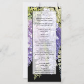 Elegante paarse waterverf wisteria huwelijksprogra (Achterkant)