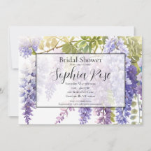Elegante paarse waterverf wisteria vrijgezellenfee
