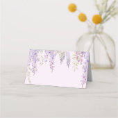 Elegante Paarse Wisteria Bloemen Bruiloft (Achterkant)