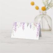 Elegante Paarse Wisteria Bloemen Bruiloft (Voorkant)