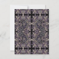 Elegante Paarse zwarte Batik Raven Tessellation Te