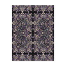 Elegante Paarse zwarte Batik Raven Tessellation Te