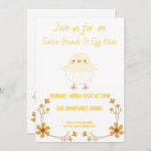 Elegante Paasbrunch & Egg Hunt Uitnodiging (Voorkant / Achterkant)