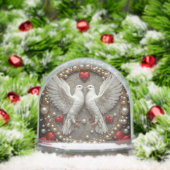 Élégante paire de colombes symbolisant l'amour et  (Noël)