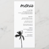 Elegante Palm Tree Bat Mitzvah Diner Menu (Voorkant)