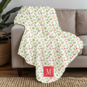 Elegante palmbladeren monogram fleece deken