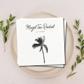 Elegante palmboom Mazel Tov Bat Mitzvah servetten