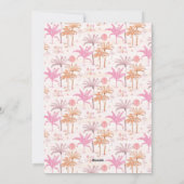 Elegante palmboom Tropische kerstfoto Feestdagenkaart (Achterkant)