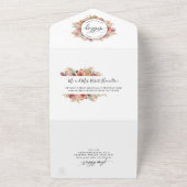 Elegante Pampas Grass bruiloft met geperforeerde R All In One Uitnodiging (Buitenkant)
