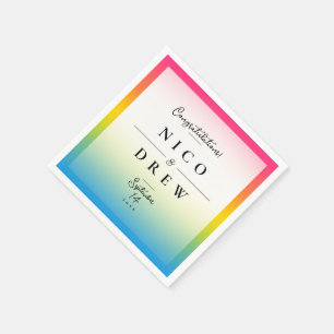 Elegante pansexuele Pride-huwelijk Servet