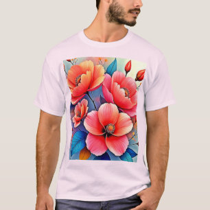 Elegante Papavers: Stralende Natuurkunst T-shirt