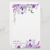 Élégante papeterie florale (Devant / Derrière)