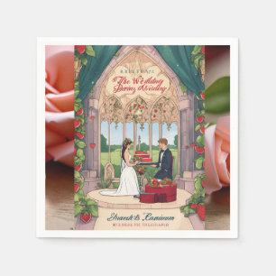 Elegante papieren servet Design voor een mooie Wed
