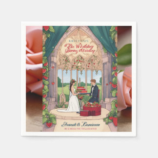 Elegante papieren servet Design voor een mooie Wed